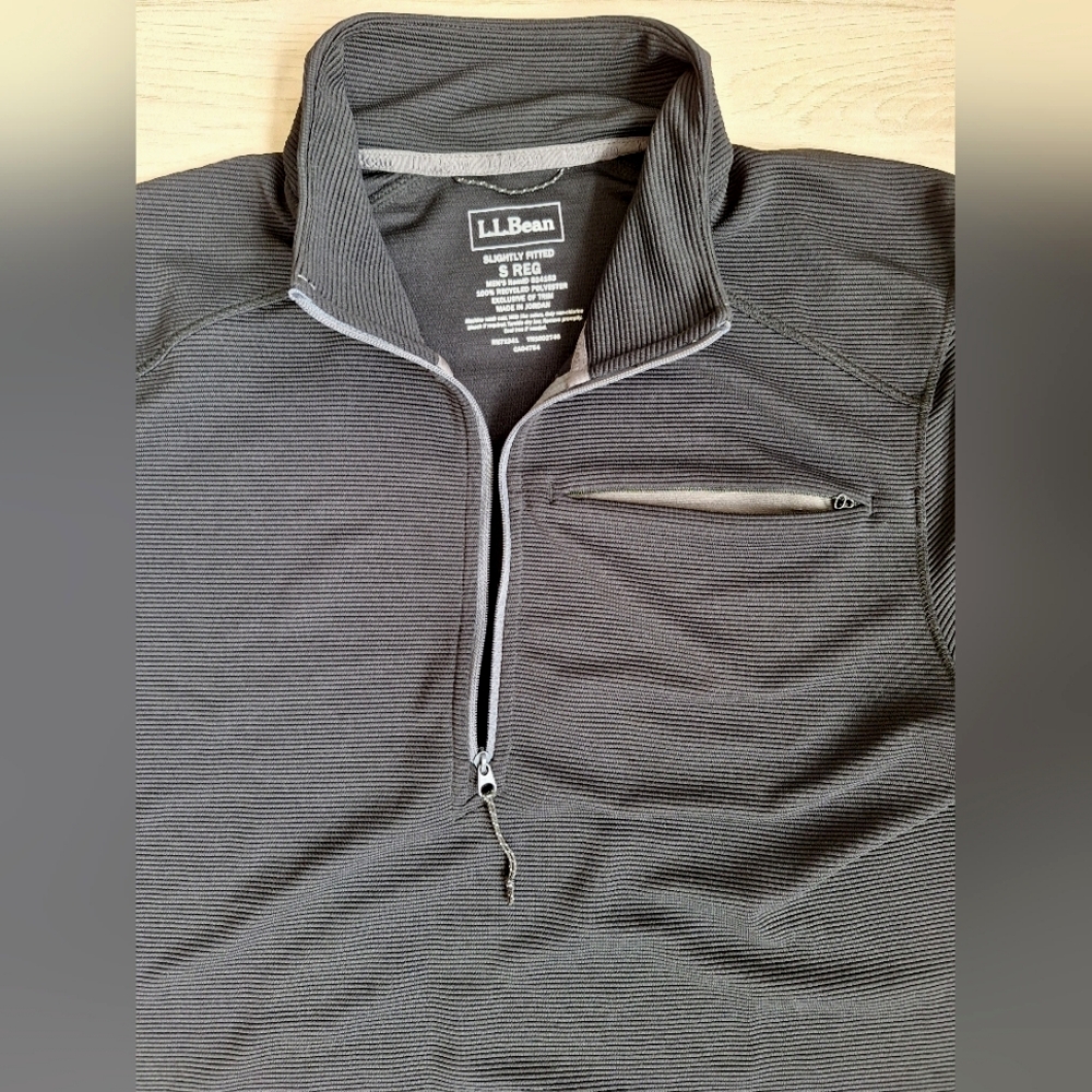 LL Bean women's black Venture Stretch Ottoman 1/4 zip pullover sweatshirt- small - Picture 3 of 12